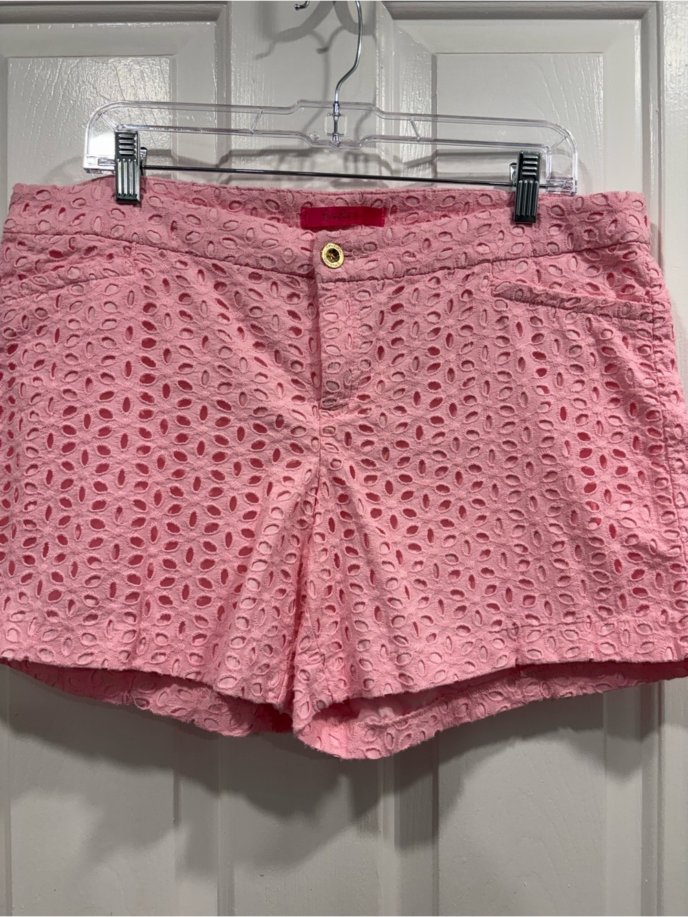 Lilly Pulitzer Pink Eyelet Shorts 12
